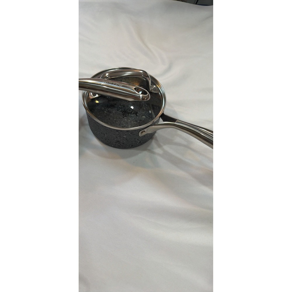 Hlafrg 6 Piece Speckle Cookware Set‎ in Black And Charcoal - Picture 5 of 11